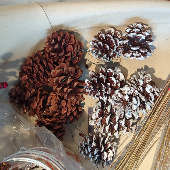 Christmas crafts, acorns, cranberries, twilight & curly sparkles. 4 buckets! - Picture 3 of 5